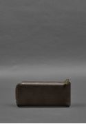 Фото Шкіряне портмоне-купюрник на блискавці 14.0 темно-коричневе (BN-PM-14-choko)