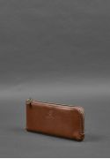 Фото Кожаное портмоне-купюрник на молнии 14.0 светло-коричневое (BN-PM-14-k)