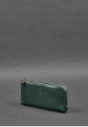Фото Кожаное портмоне-купюрник на молнии 14.0 зеленый (BN-PM-14-malachite)