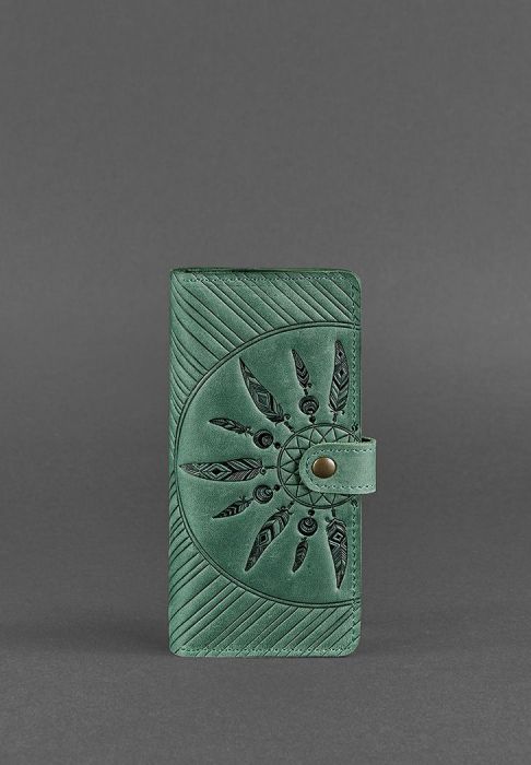 Кожаное женское портмоне 7.0 Инди Зеленый