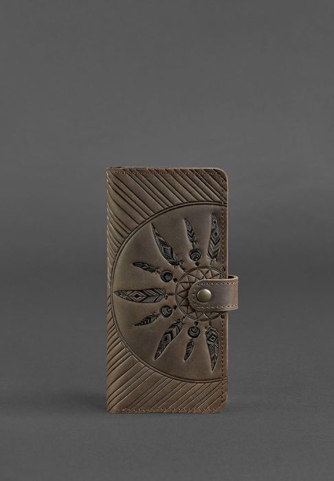 Кожаное женское портмоне 7.0 Инди темно-коричневое