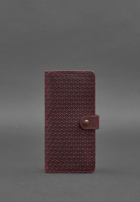 Фото Кожаное бордовое портмоне 7.0 Карбон
