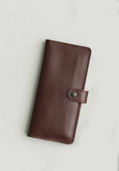 Кожаное женское портмоне 7.0 бордовое