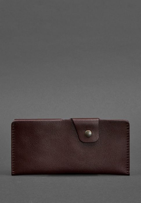 Шкіряне портмоне-купюрник 8.0 бордове