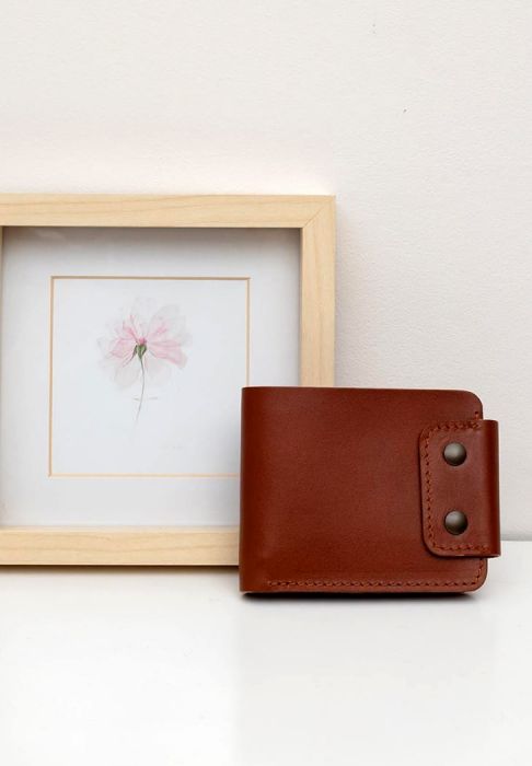 Фото Мужское кожаное портмоне Zeus 9.0 светло-коричневое