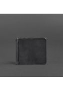 Фото Мужское кожаное портмоне черное 1.0 зажим для денег Crazy Horse