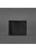 Фото Мужское кожаное портмоне черное Краст 1.0 зажим для денег