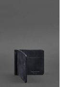 Фото Мужское кожаное портмоне синее 1.0 зажим для денег