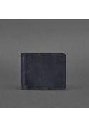 Фото Мужское кожаное портмоне синее 1.0 зажим для денег
