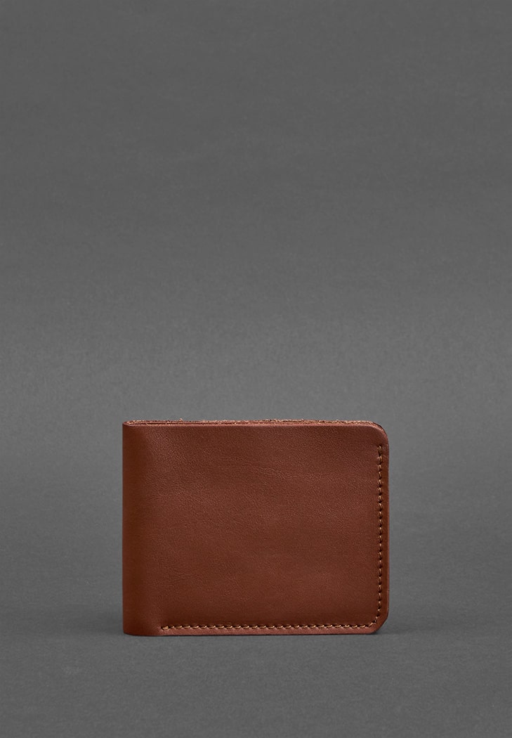 Фото Мужское кожаное портмоне 4.1 (4 кармана) светло-коричневое