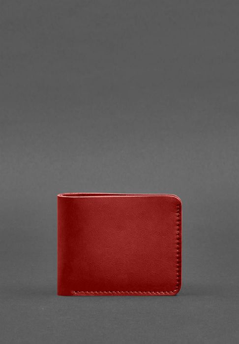 Кожаное портмоне 4.1 (4 кармана) красное