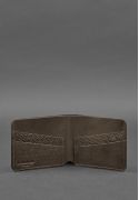 Фото Мужское кожаное портмоне 4.1 (4 кармана) темно-коричневое Карбон