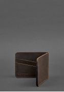 Фото Мужское кожаное портмоне 4.1 (4 кармана) темно-коричневое