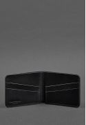 Фото Мужское кожаное портмоне 4.1 (4 кармана) угольно-черное