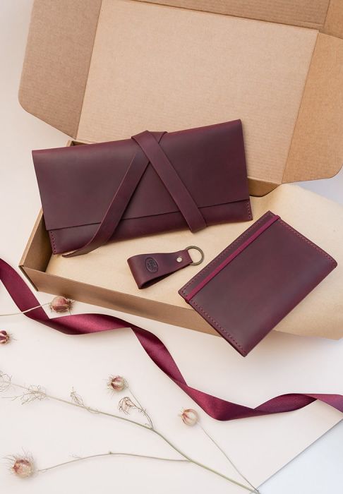 Фото Набор кожаных аксессуаров для путешественника Венеция (кожа crazy horse)