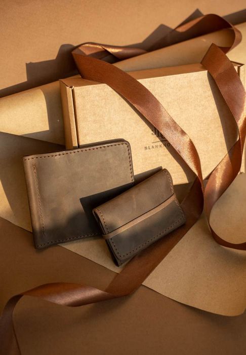 Фото Мужской подарочный набор кожаных аксессуаров Лас-Вегас