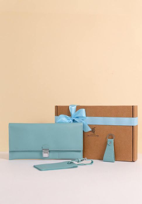 Фото Набір шкіряних аксесуарів для мандрівника Дубай ( BN-set-travel-11-tiffany )