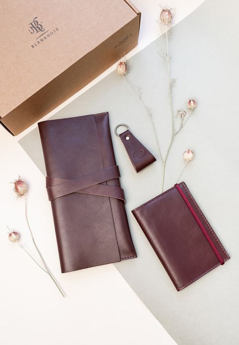 Фото Набор кожаных аксессуаров для путешественника Венеция Краст