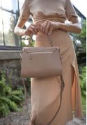 Жіноча шкіряна сумка Ester ясно-бежева (TW-Ester-caramel) - фото
