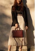 Женская кожаная сумка Fancy бордовая краст (TW-Fency-mars) фото