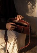 Жіноча шкіряна сумка Fancy бордова краст (TW-Fency-mars) - фото