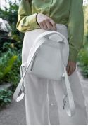 Кожаный рюкзак Groove S белый (TW-Groove-S-white-flo) фото