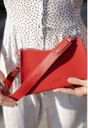 Жіноча шкіряна сумка Sally червона (TW-Sally-red) - фото