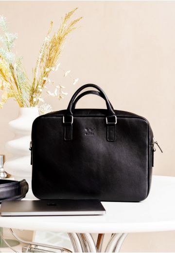 Кожаная деловая сумка Briefcase 2.0 черная