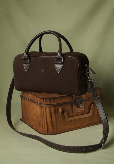 Замшевая женская сумка Camilla темно-коричневая
