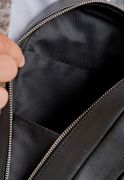 Чоловіча шкіряна сумка Chest bag чорна (TW-Chest-bag-black-ksr) фото