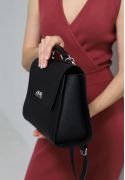 Жіноча шкіряна сумка Classic чорна Саф'яно (TW-Classic-black-saf) фото