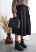 Жіноча шкіряна сумка Classic чорна (TW-Classic-black-ksr) фото