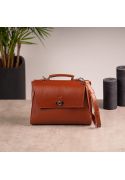 Жіноча шкіряна сумка Classic світло-коричнева (TW-Classic-kon-ksr) фото