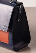 Фото Жіноча шкіряна сумка Ester синьо-коричнева (TW-Ester-dark-blue-kon)