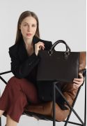Фото Жіноча шкіряна сумка Fancy A4 коричнева краст (TW-Fency-A4-brown)