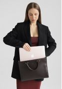 Фото Женская кожаная сумка Fancy A4 коричневая краст (TW-Fency-A4-brown)
