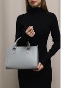 Фото Женская кожаная сумка Fancy сірий краст (TW-Fency-grey)