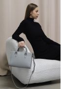 Фото Женская кожаная сумка Fancy сірий краст (TW-Fency-grey)