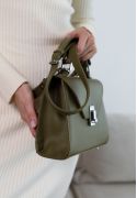 Фото Женская кожаная сумка Futsy Оливковая (TW-Futsy-olive)