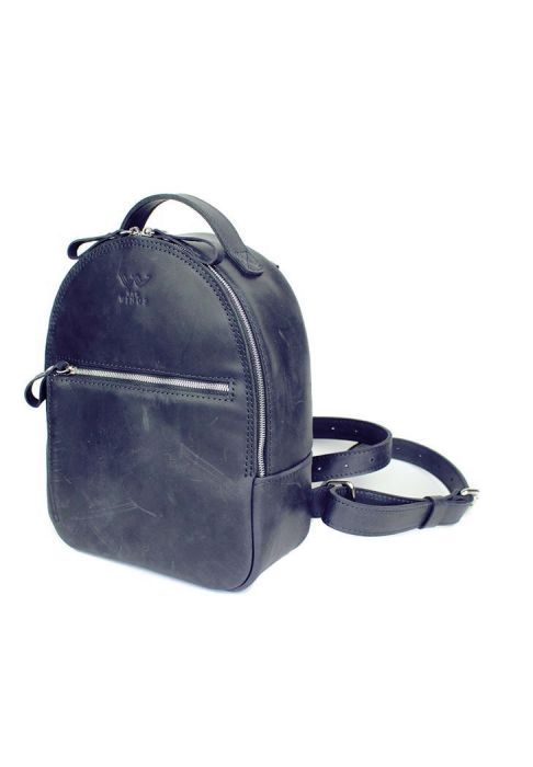 Кожаный рюкзак Groove S синий винтажный