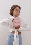 Фото Кожаная женская мини-сумка Kroha розовый краст (TW-Kroha-pink)