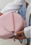 Фото Кожаная женская мини-сумка Kroha розовый краст (TW-Kroha-pink)