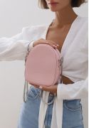 Фото Кожаная женская мини-сумка Kroha розовый краст (TW-Kroha-pink)