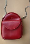 Фото Шкіряна жіноча міні-сумка Kroha червона (TW-Kroha-red)