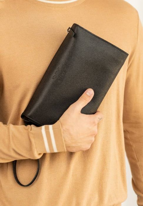 Шкіряний млатч чорний Саф'яно