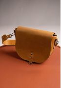Фото Женская кожаная сумка Ruby L желтая винтаж (TW-Ruby-big-yell-crz)