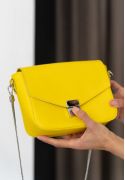 Фото Жіноча шкіряна сумочка Yoko жовтий краст (TW-Yoko-yell)