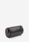 Шкіряна сумка поясна-кроссбоді Cylinder чорна флотар (TW-Cilindr-black-flo) фото