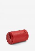 Фото Кожаная сумка поясная-кроссбоди Cylinder красный флотар (TW-Cilindr-red-flo)