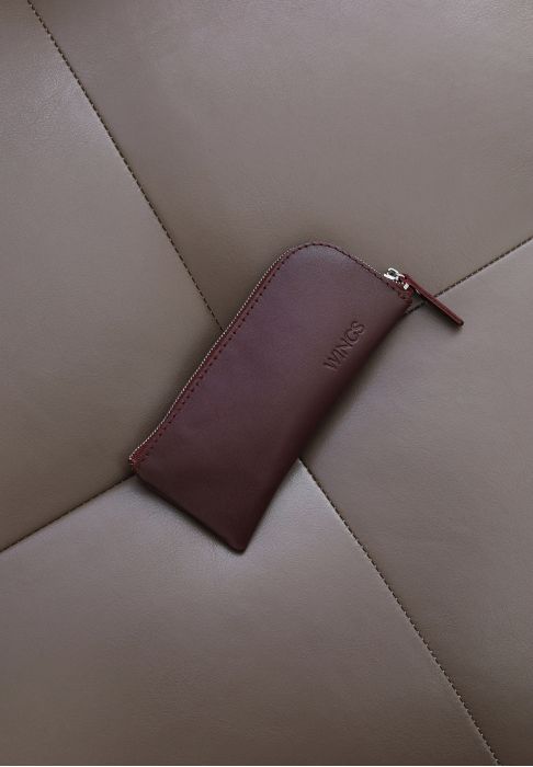 Кожаная карманная ключница 5.0 Бордовая